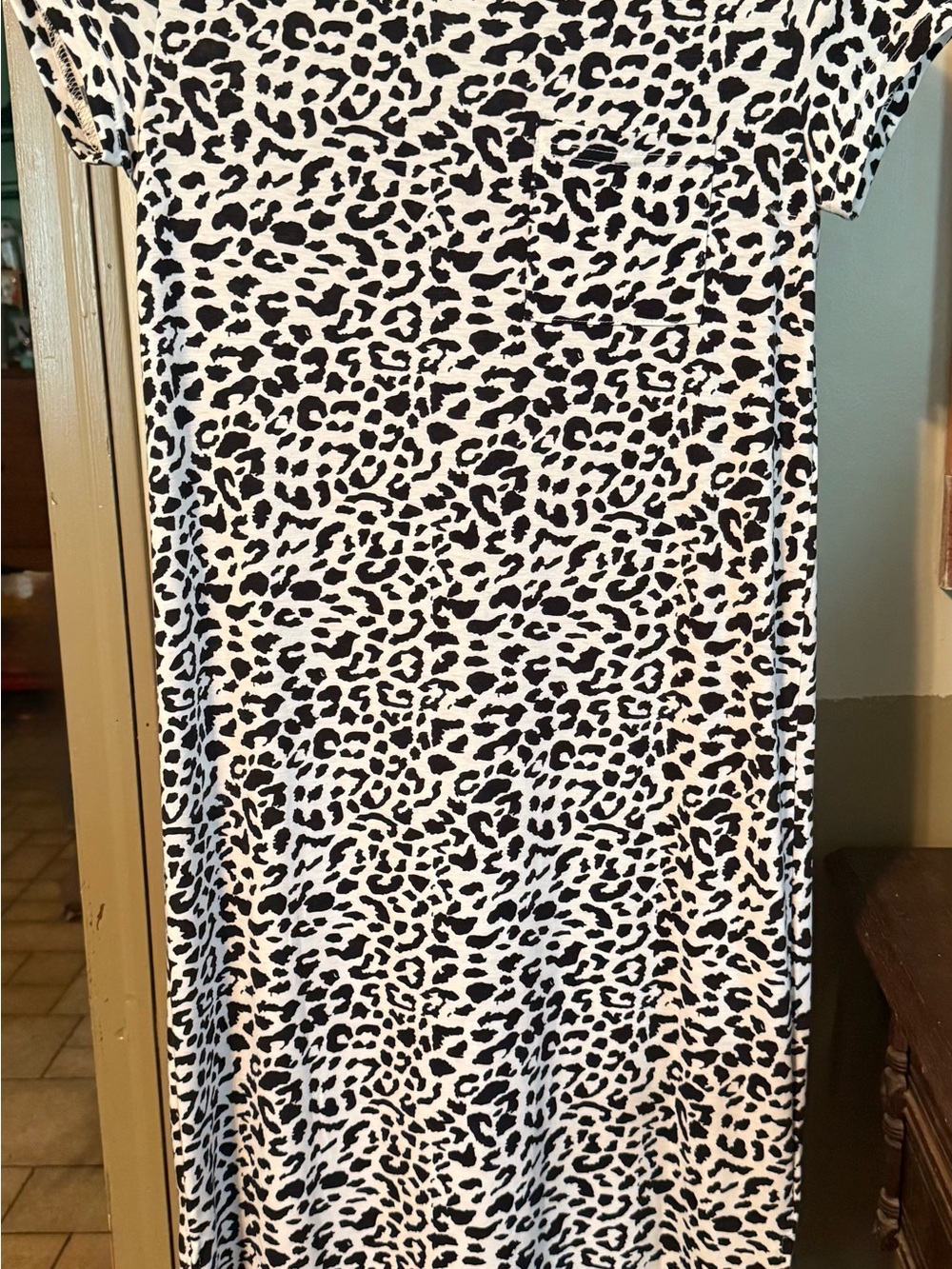 mittoshop White and Black Leopard Print Maxi Dress -Small- Great Condition